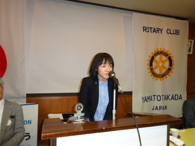 卓話 米山奨学生 陳效娥さん